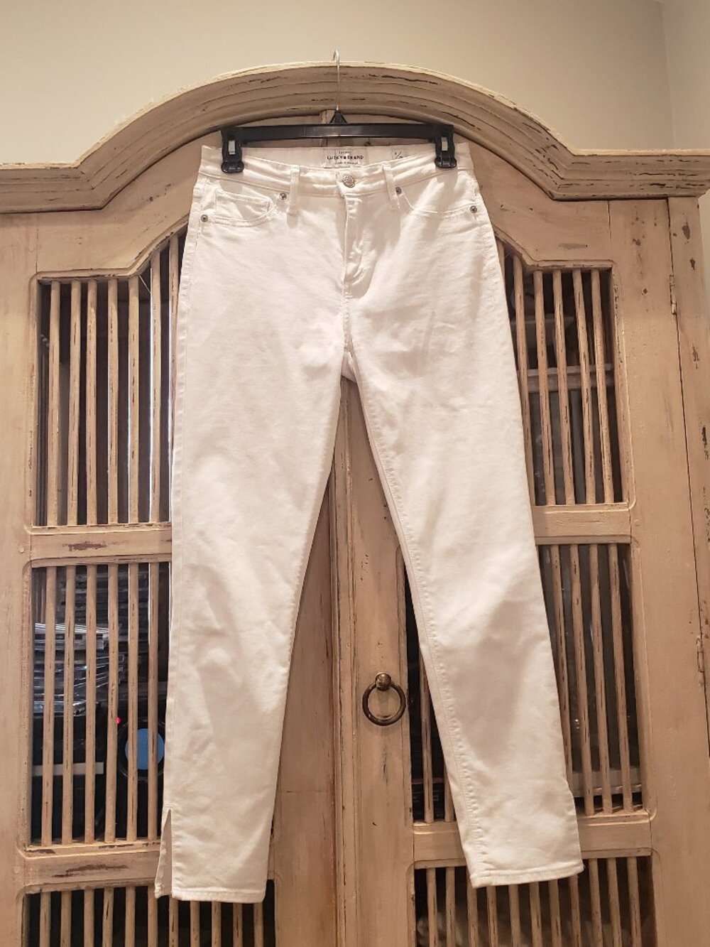 Lucky Brand Ava Skinny White Denim Stretch Jean Size 2  26